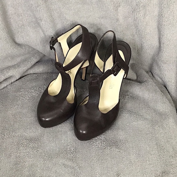 Max Kibardin Brown Close Toed Heels - Picture 1 of 4